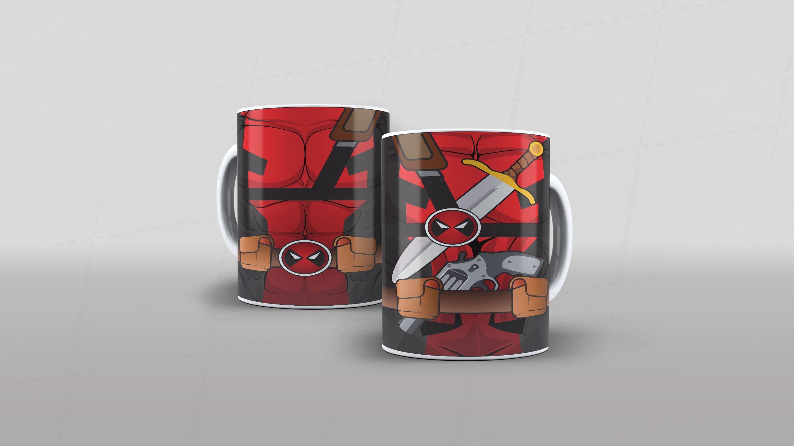 Arte caneca camiseta corpo roupa herois DC dead pool (2-6547