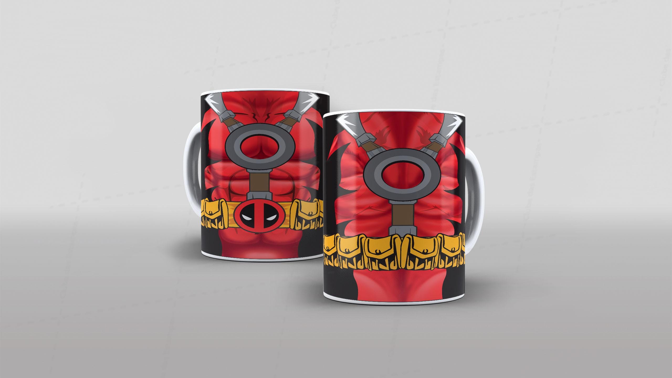 Arte caneca camiseta corpo roupa herois DC Dead pool 4-6548