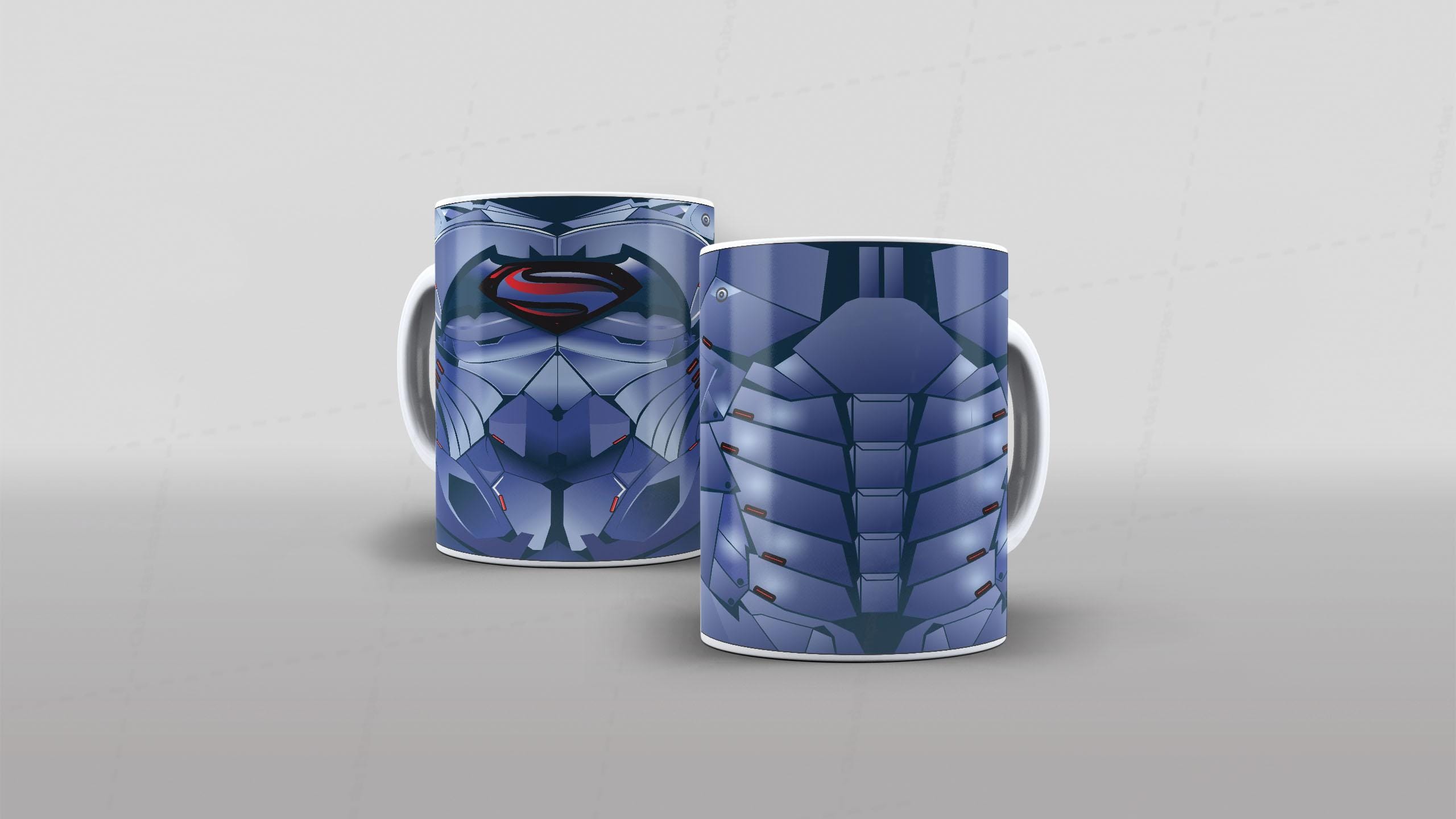 Arte caneca camiseta corpo roupa herois DC fusao batman e super homen-6555