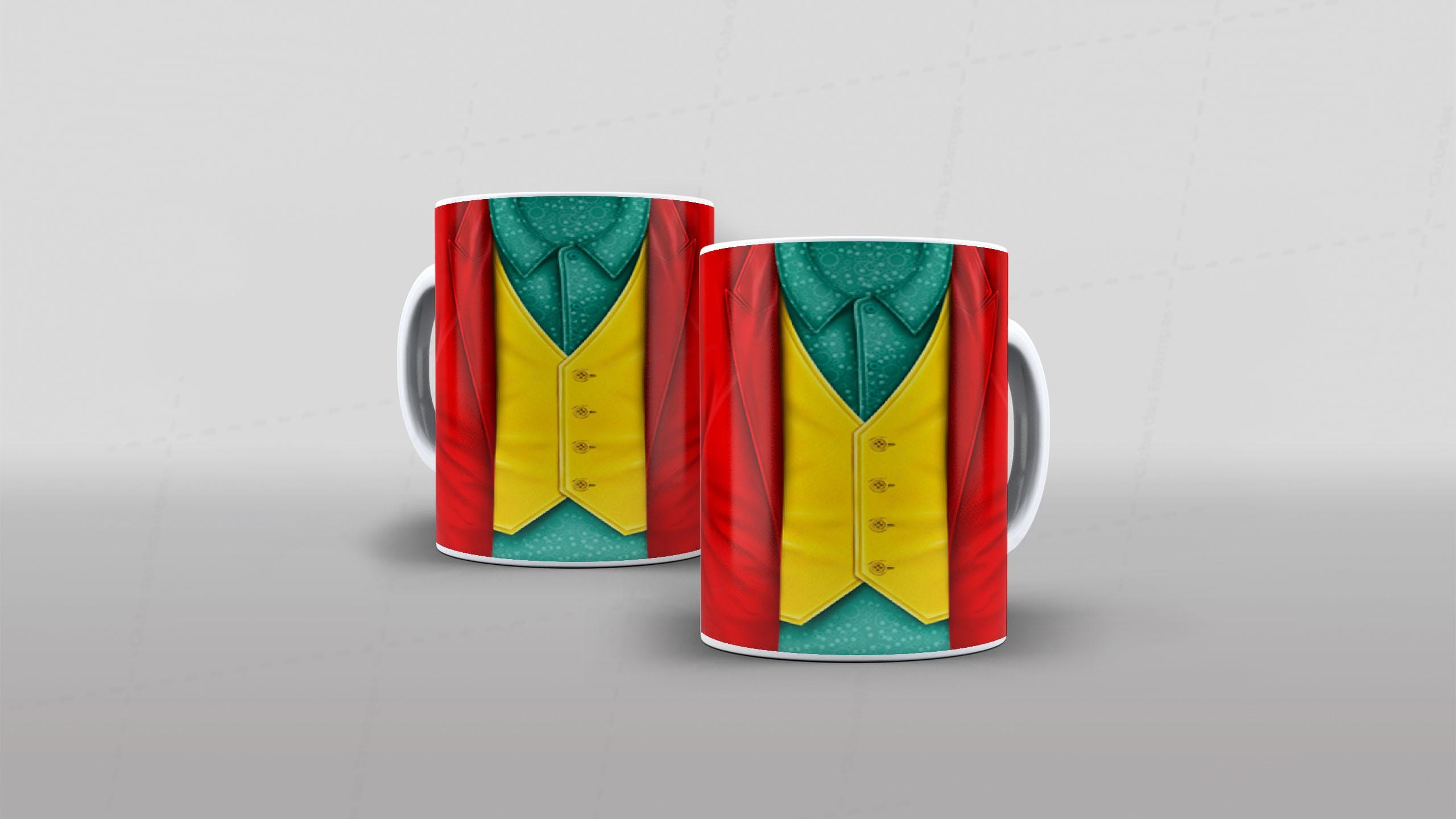 Arte caneca camiseta corpo roupa herois DC palhaço coringa-6562