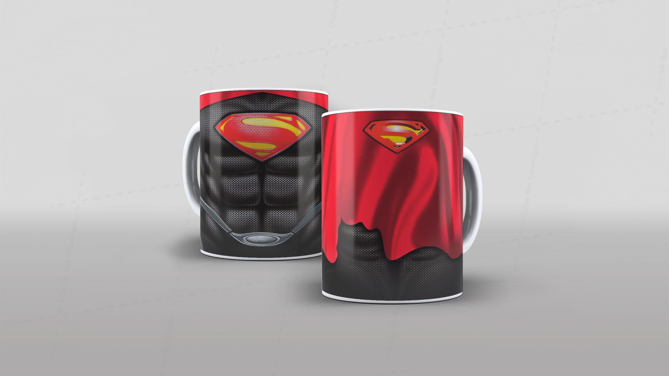 Arte caneca camiseta corpo roupa herois DC superman black super homen preto-6571