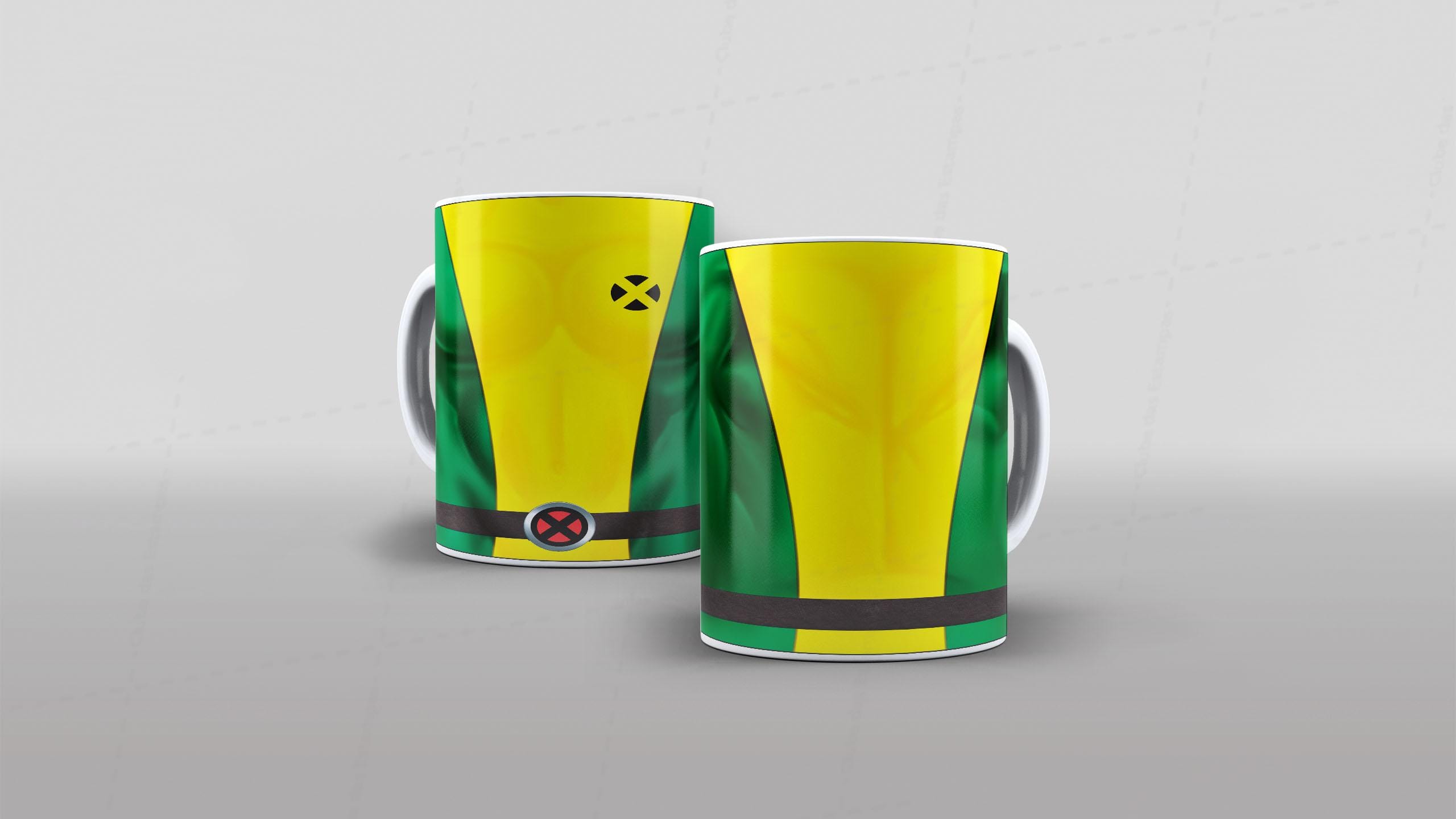 Arte caneca camiseta corpo roupa herois DC x-man-6578