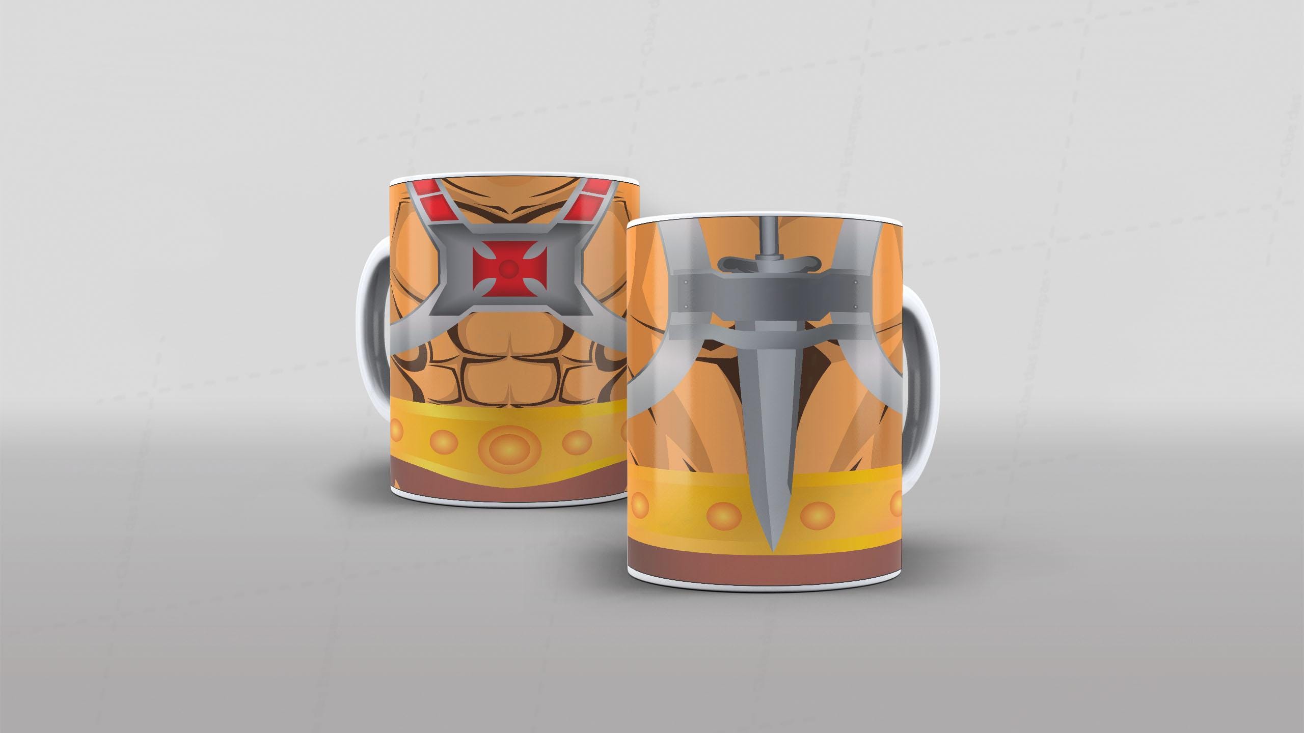 Arte caneca camiseta roupa corpo  he-man anos 90-6618