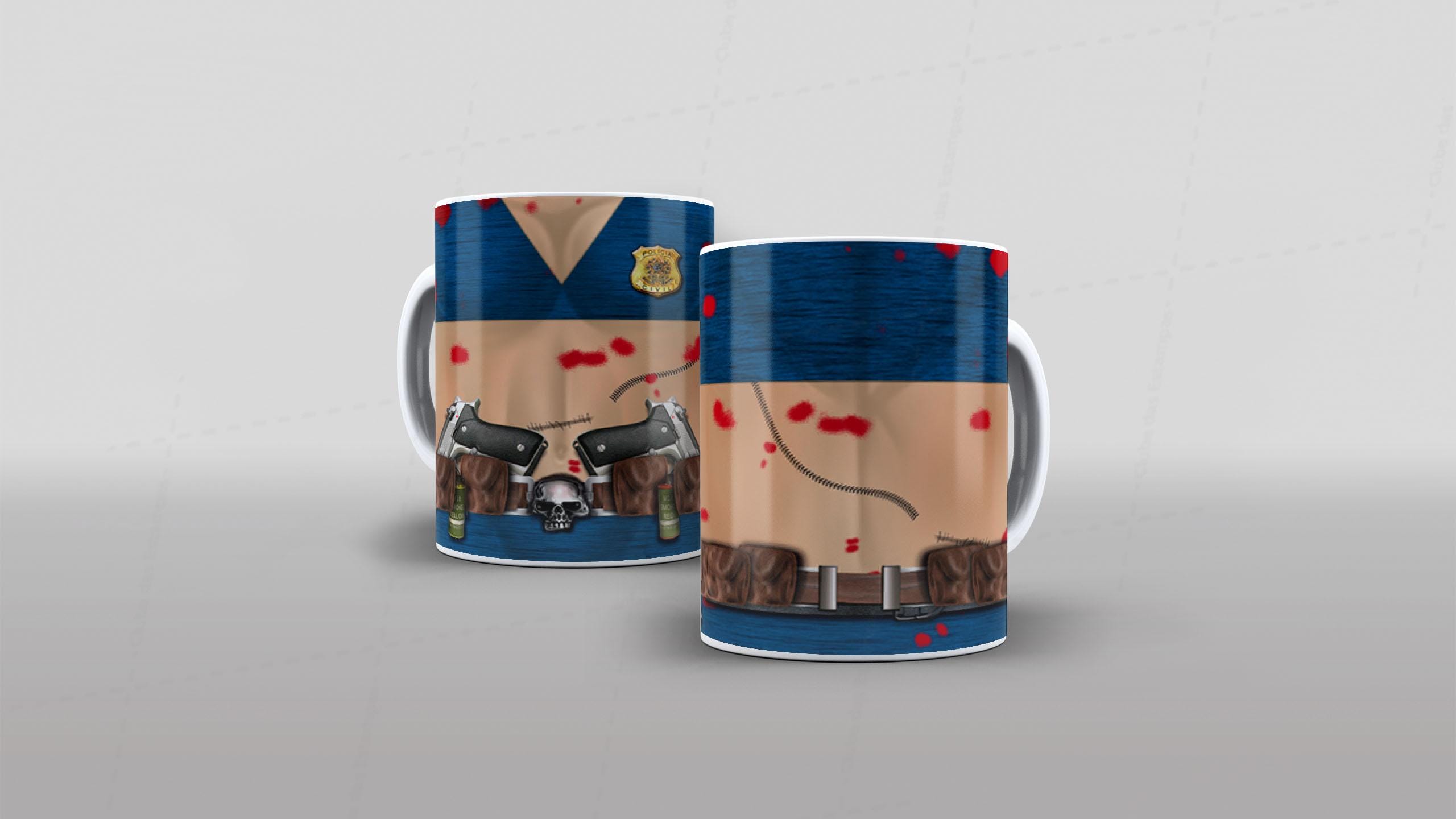 Arte caneca camiseta roupa corpo  POLICIA FEMININA-6621