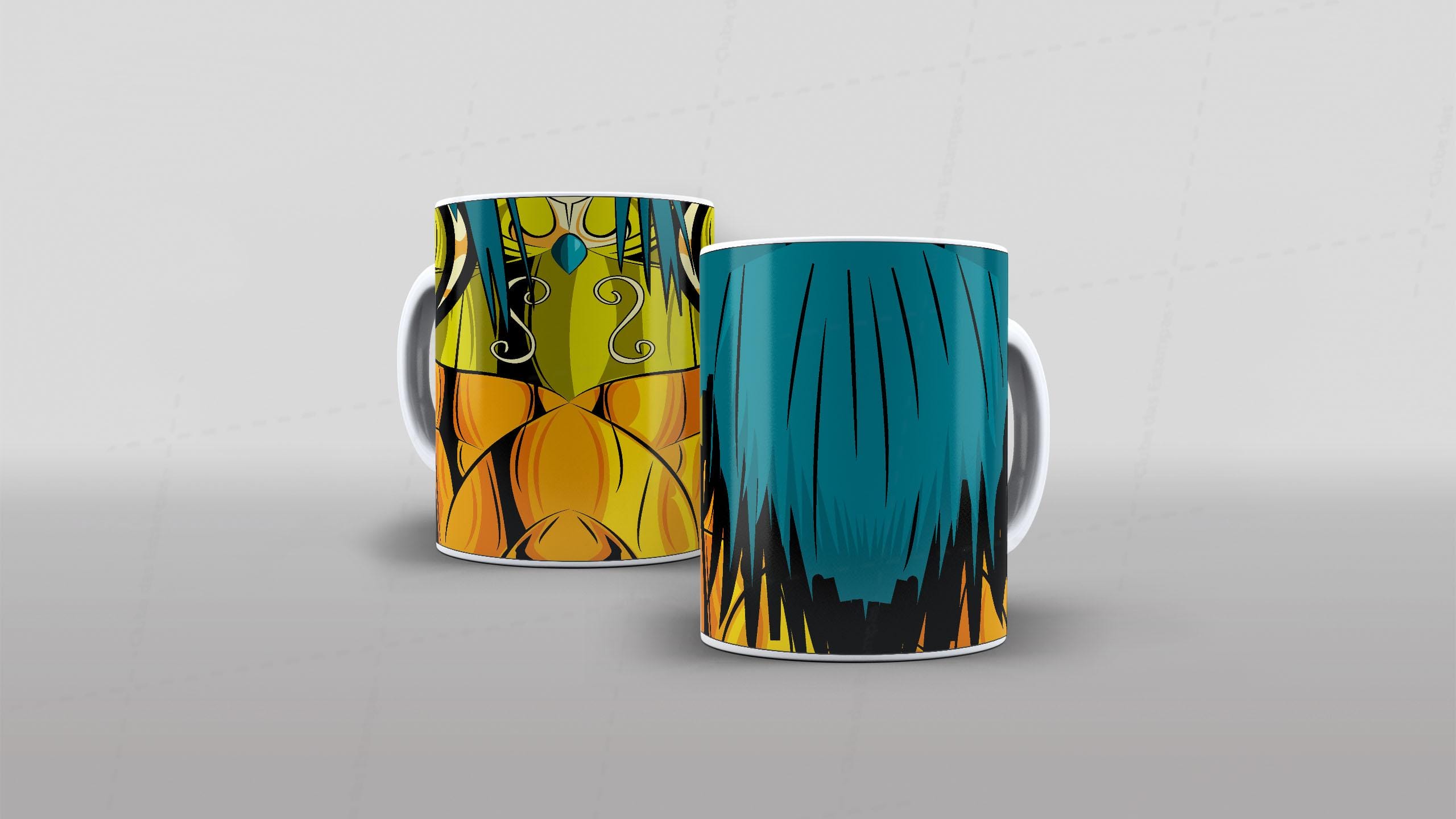 Arte caneca camiseta roupa corpo cavaleiros do zodiaco (14-6668