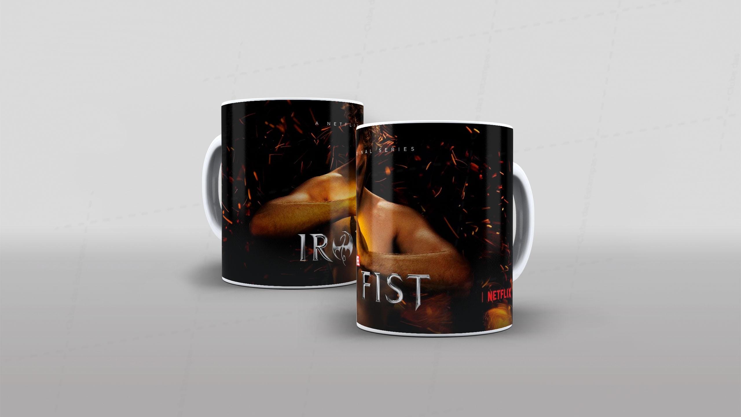 Arte PUNHO DE FERRO (2) pra caneca-6983