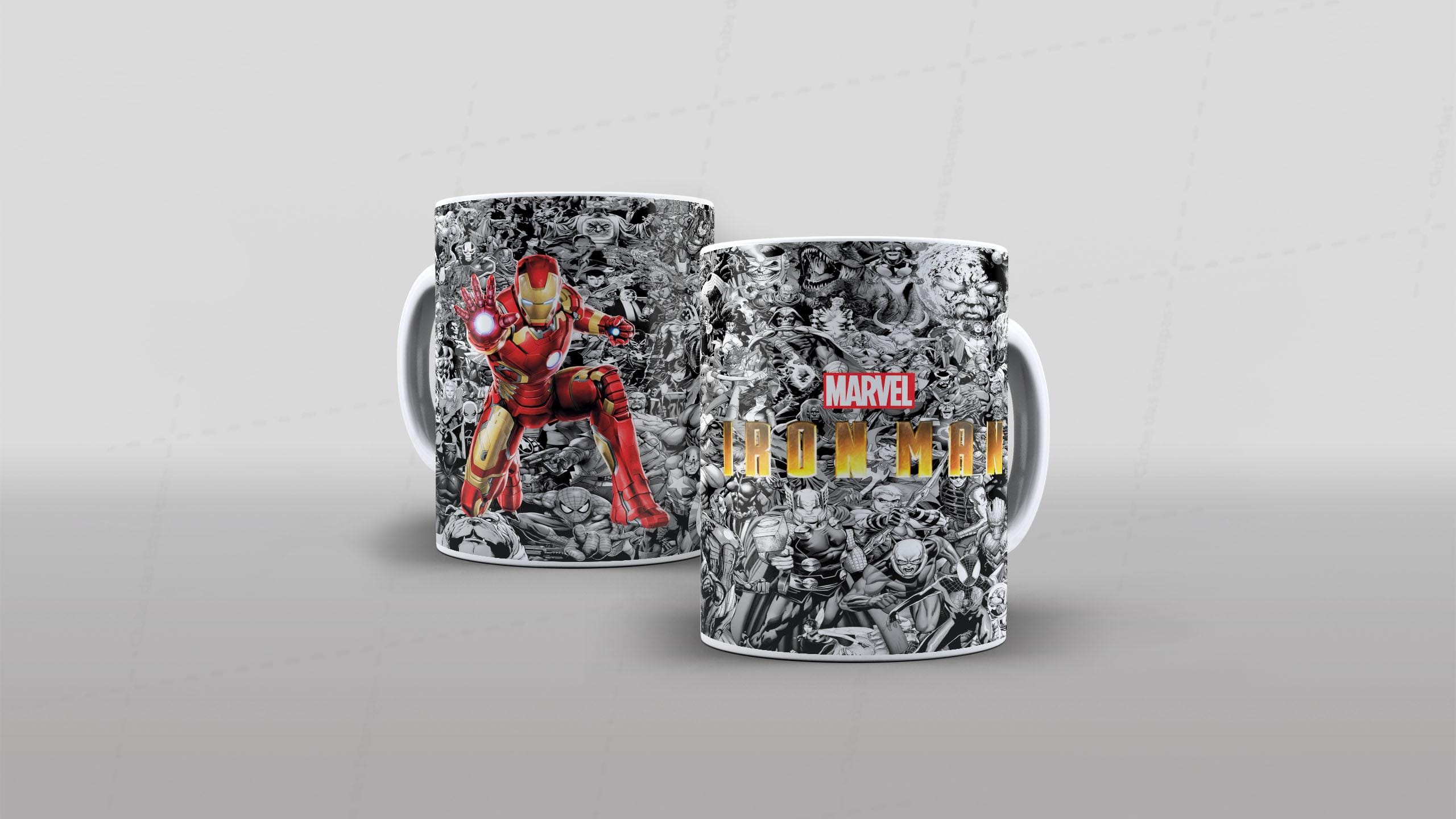 Arte Homem de Ferro herois - para sublimaçao de canecas-7127