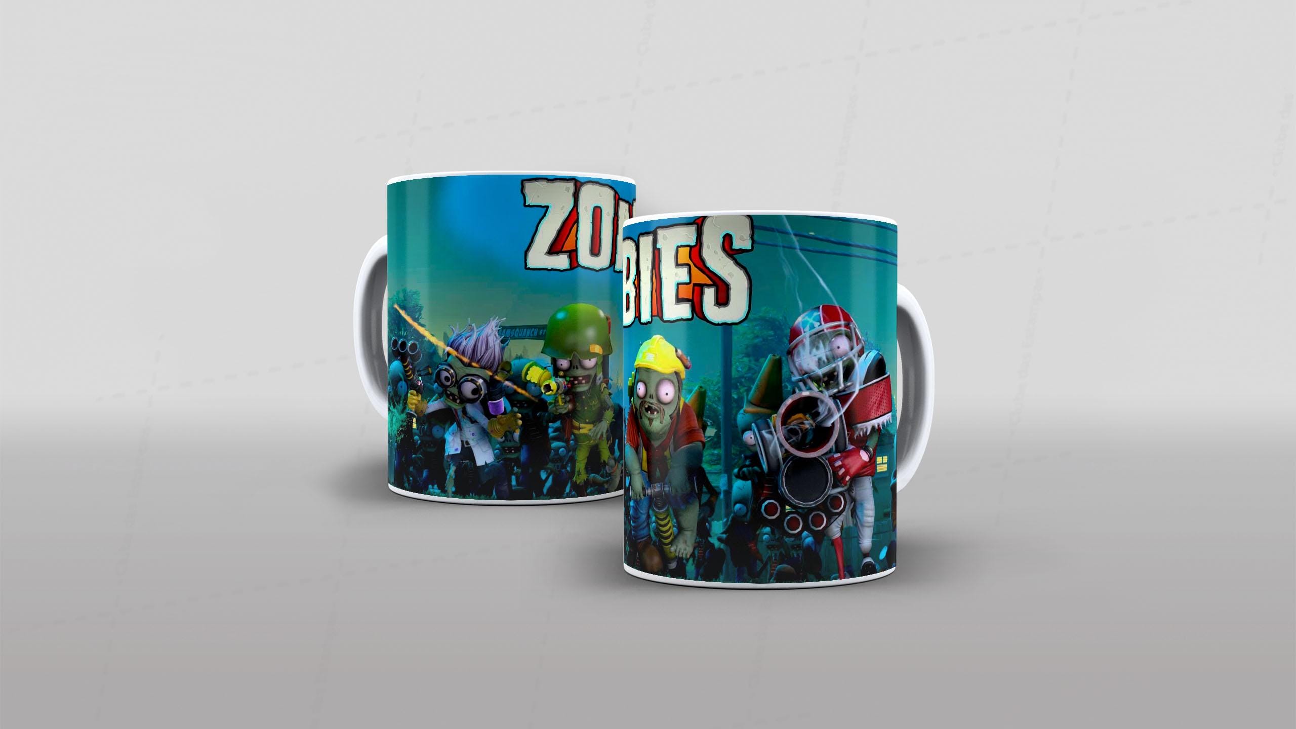 Arte Planta vs Zumbi tema video-game (10-7619