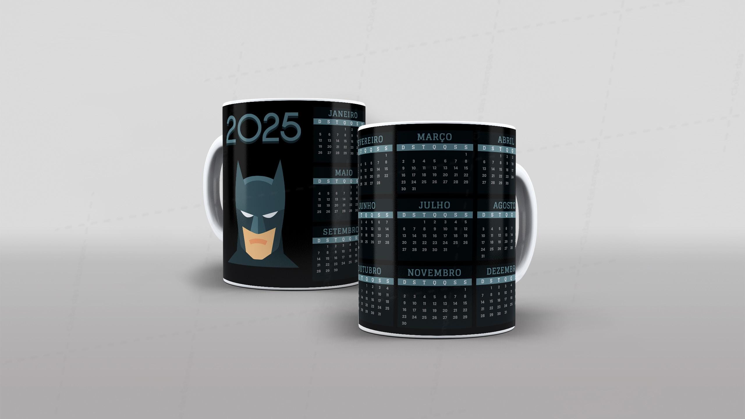 Arte calendario 2025 Batman para caneca-7897