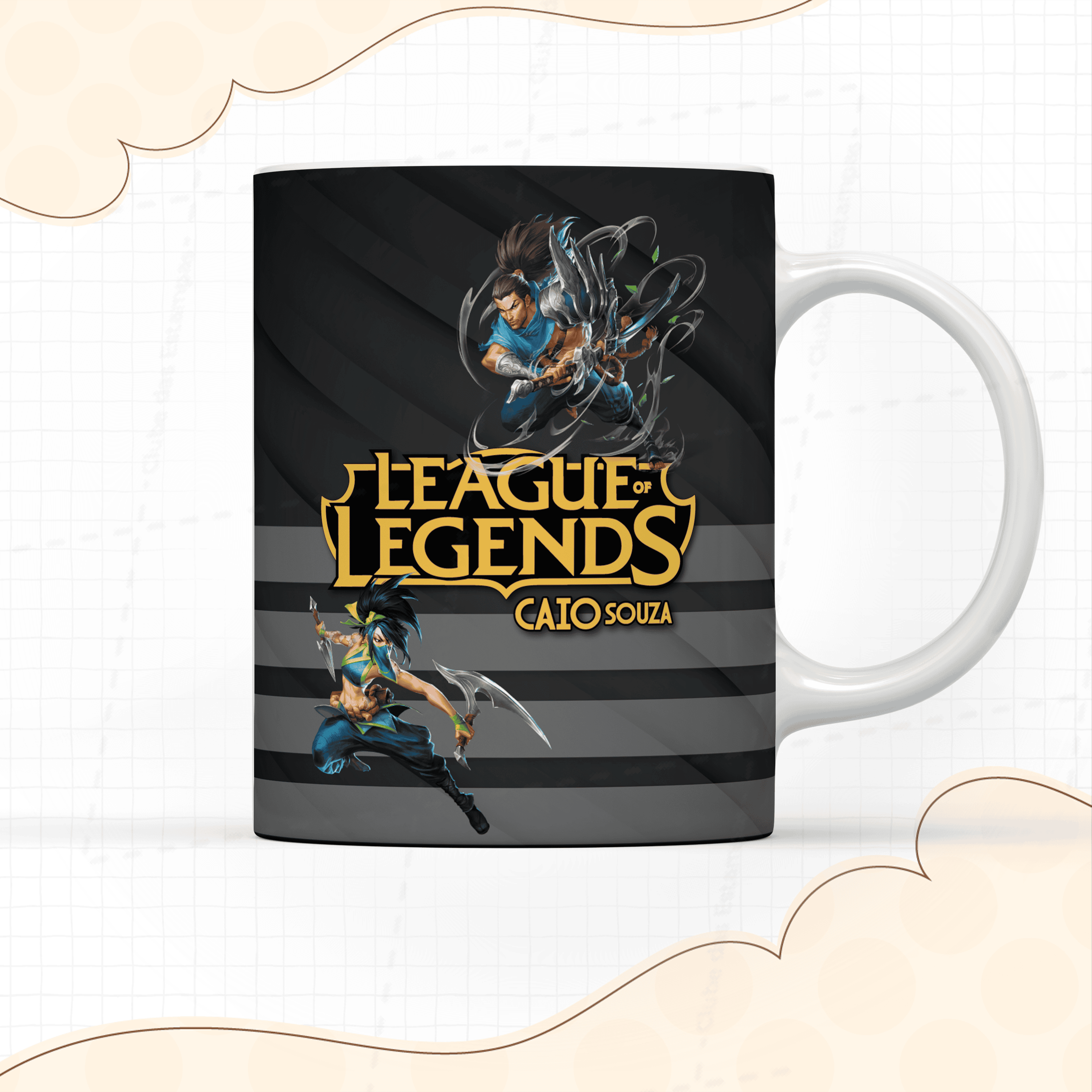 Arte para caneca League pf legends com nome-7954
