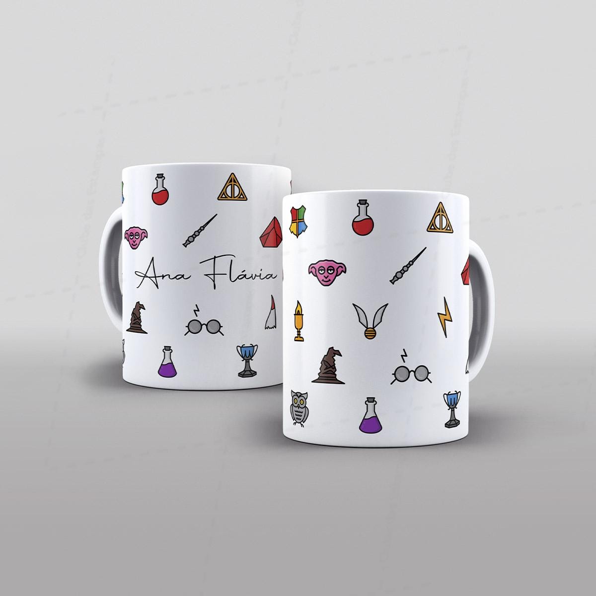 Arte Harry Potter com nome para caneca-7971